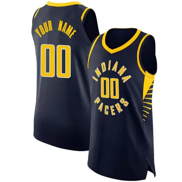 Authentic Men's Custom Indiana Pacers Jersey - Icon Edition - Navy
