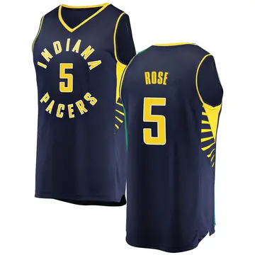 Fast Break Men's Jalen Rose Indiana Pacers Jersey - Icon Edition - Navy