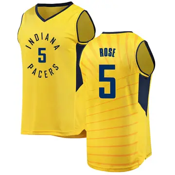 Fast Break Men's Jalen Rose Indiana Pacers Jersey - Statement Edition - Gold