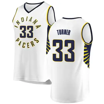 Fast Break Men's Myles Turner Indiana Pacers Jersey - Association Edition - White