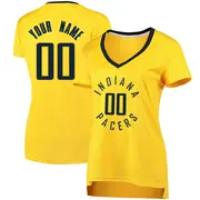 Fast Break Women's Custom Indiana Pacers Jersey - Statement Edition - Gold