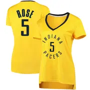 Fast Break Women's Jalen Rose Indiana Pacers Jersey - Statement Edition - Gold