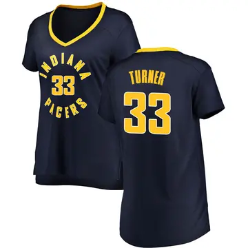 Fast Break Women's Myles Turner Indiana Pacers Jersey - Icon Edition - Navy