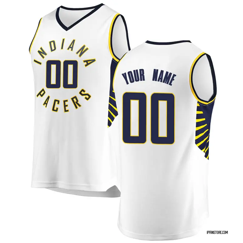 Fast Break Youth Custom Indiana Pacers Jersey - Association Edition - White