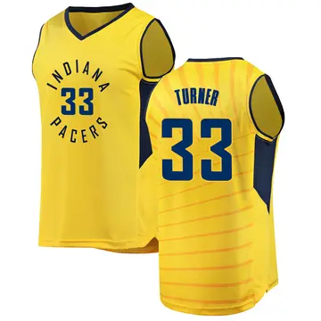 Fast Break Youth Myles Turner Indiana Pacers Jersey - Statement Edition - Gold