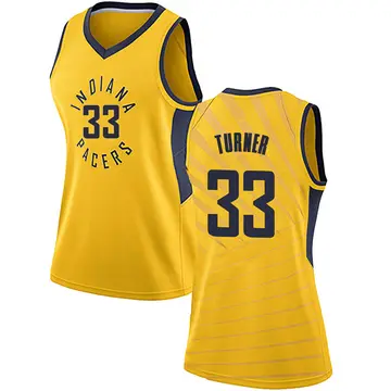 Swingman Women's Myles Turner Indiana Pacers Jersey - Statement Edition - Gold