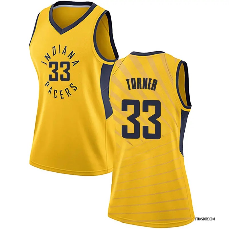 Swingman Women's Myles Turner Indiana Pacers Jersey - Statement Edition - Gold