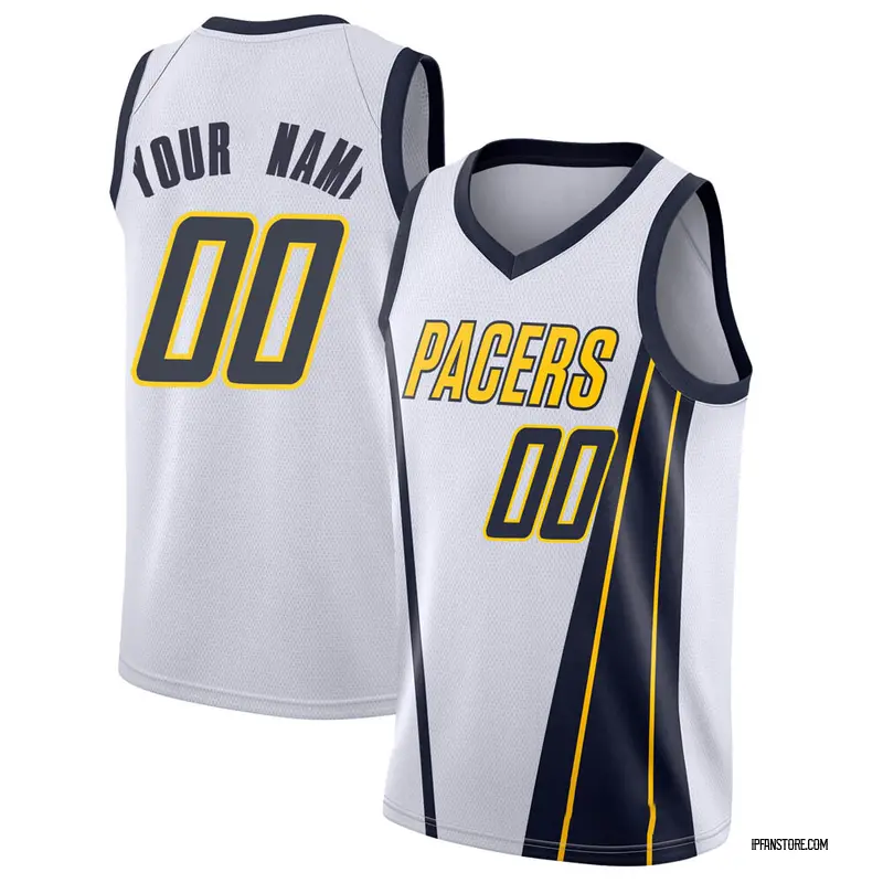 Swingman Youth Custom Indiana Pacers 2018/19 Jersey - Earned Edition - White