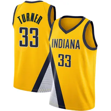 Swingman Youth Myles Turner Indiana Pacers 2019/20 Jersey - Statement Edition - Yellow